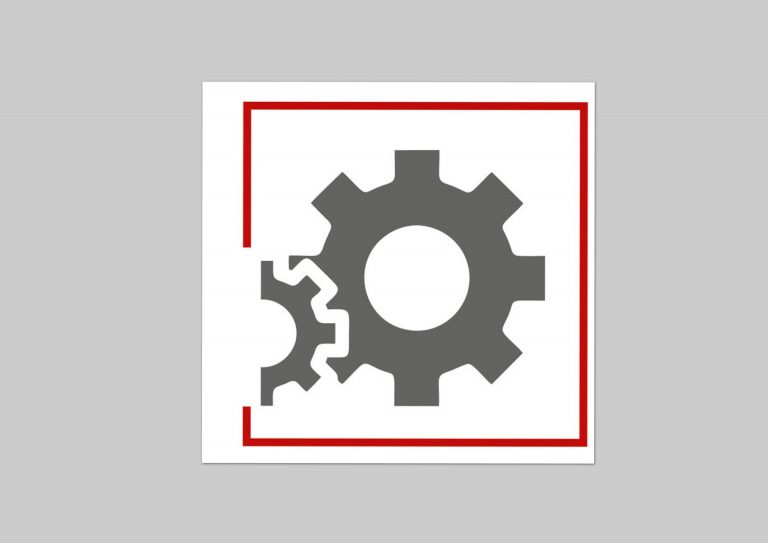 Metall logo hgrau groß